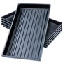 Mengxin 5 Paquets 10 x 20 inches Plastique Plateau de Culture Plateau Semises Réutilisable Bac pour Plantation Noir pour Hydropo
