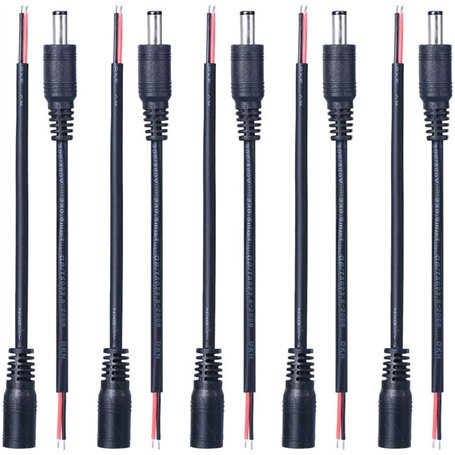 5 paires 22AWG Câble DC 5V-24V Femelle Mâle Connecteur 5