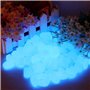 Shalwinn Lot de 200 Pierres Lumineuses Bleues - Pierres décoratives pour Le Jardin