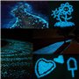 Shalwinn Lot de 200 Pierres Lumineuses Bleues - Pierres décoratives pour Le Jardin, Les Routes, la décoration en Plein air, Les 