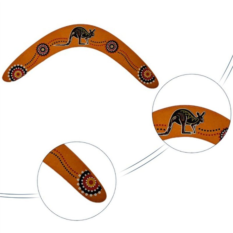 Image secondaire de Boomerang en Bois en Forme de V Boomerang en Plein Air Volant Enfants Jouet Volant Bois pour Sports de Plein Air Boomerang pour