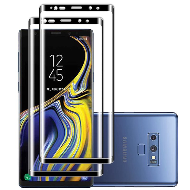 Vuciya [Lot de 2] Verre Trempé pour Samsung Galaxy Note 9，3D Couverture Complète Glass écran Protecteur,Dureté 9H, Anti Rayures,