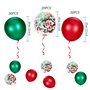 Yisscen Confettis Ballons de Noël Vert Rouge Ballon en Latex pour Anniversaire Décoration Noël Fête Fournitures 80 pièces