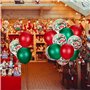 Yisscen Confettis Ballons de Noël Vert Rouge Ballon en Latex pour Anniversaire Décoration Noël Fête Fournitures 80 pièces