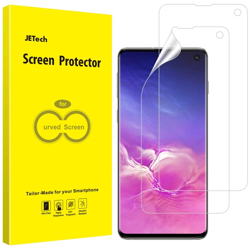 JETech Protection Écran Compatible Samsung Galaxy S10, Film Ultra HD en TPU, Coque Compatible, Lot de 2