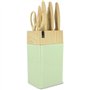 Bloc de couteaux 6 pieces - MENASTYL - 5041060 - Lame céramique - En polypropylene - Céladon