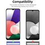NEW'C Lot de 2, Verre Trempé pour Samsung Galaxy A22 5G (Non pour Samsung A22 4G), Film Protection écran efficace contre les Ray