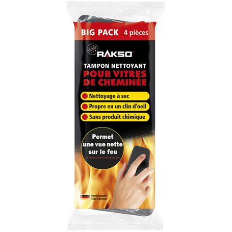 RAKSO Nettoyeur de four de cheminée - 4 nettoyeurs de vitres de cheminée