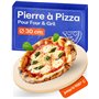 Praknu Pierre a Pizza pour Four - Rond 30cm - Pierre Pizza en Cordiérite à Four et Barbecue - Pour Pizzas Croustillantes