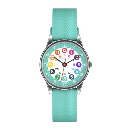 Cander Berlin MNA 1330 T Montre d'apprentissage analogique étanche pour enfant garçon et fille Turquoise