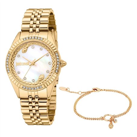 Montre Femme Just Cavalli ANIMALIER SPECIAL PACK + BRACELET Doré (Ø 30 mm)