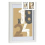 Cadre photo 668826-WHITE Blanc verre Bois MDF (6 Unités)