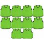 Lot de 10 bavoirs d'entraînement de football pour enfants - Tailles juniors - Pour entraînement - En maille - Pour le netball, l