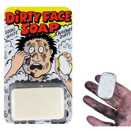 Dirty Black Face Soap Traditional Novelty Jokes Gags Tricks Party Prank Prop Gift Favours Handouts Stocking Fillers