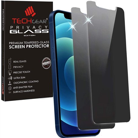 TECHGEAR [2 pack] Protection Écran Anti Espion pour iPhone 12
