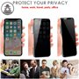 TECHGEAR [2 pack] Protection Écran Anti Espion pour iPhone 12, iPhone 12 Pro - Protecteur d'Écran Verre de Confidentialité en Ve