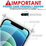 TECHGEAR [2 pack] Protection Écran Anti Espion pour iPhone 12, iPhone 12 Pro - Protecteur d'Écran Verre de Confidentialité en Ve