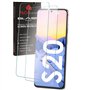 TECHGEAR Lot de 2 protections d'écran en verre trempé compatibles avec Samsung Galaxy S20/S20 5G [bords arrondis 2