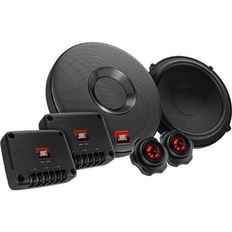 JBL Club 605CSQ Système car audio à 2 voies - Ensemble enceinte voiture à composants de 285 watts avec haut parleur voiture en