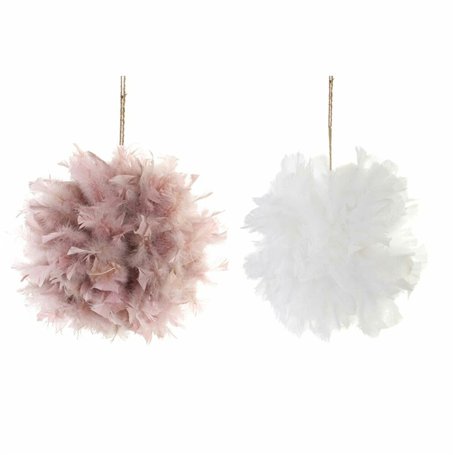 Décorations de Noël DKD Home Decor Mousse Plume (40 x 40 x 40 cm) (2 pcs)
