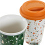 Tasse mug DKD Home Decor Terrazo Silicone Porcelaine (400 ml) (4 pcs)