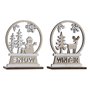 Décorations de Noël DKD Home Decor Bois Renne (12 x 4 x 15 cm) (2 Unités)