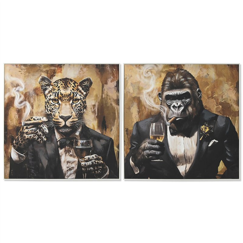 Décorations de Noël DKD Home Decor Polyester (15 x 13 x 45 cm) (2 pcs)