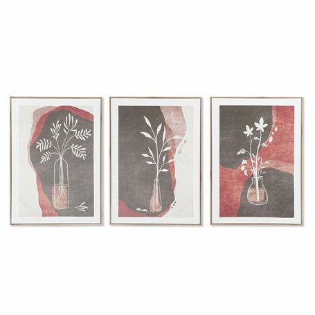 Cadre DKD Home Decor Fleurs (50 x 3 x 70 cm)