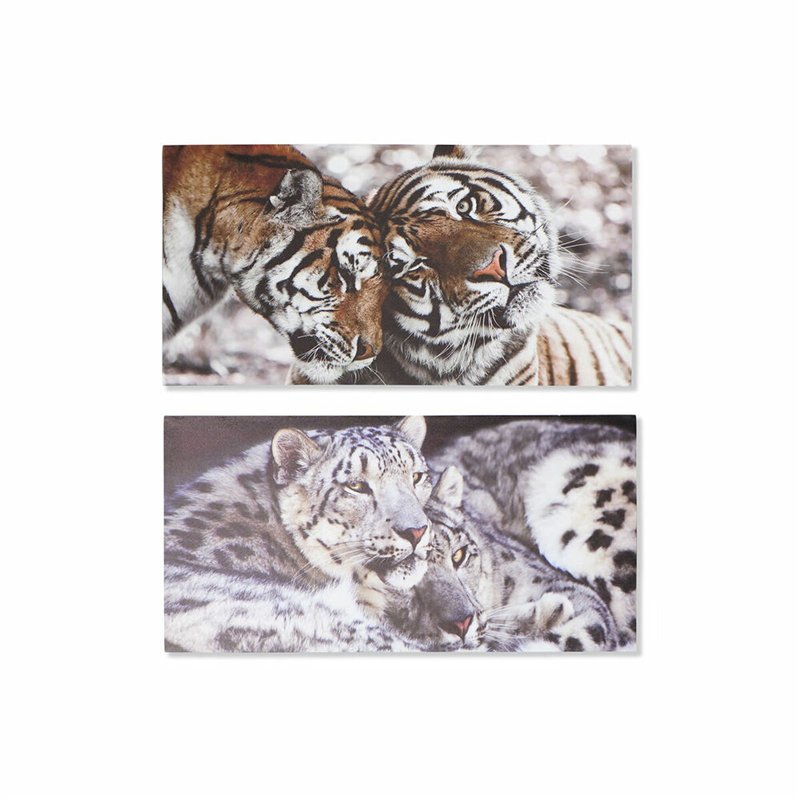Cadre DKD Home Decor Tigre Colonial (80 x 1,8 x 40 cm) (2 Unités)