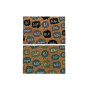 Paillasson DKD Home Decor Noir Gris Marron Caoutchouc Menthe 2 Unités Fibres de coco (60 x 40 x 1