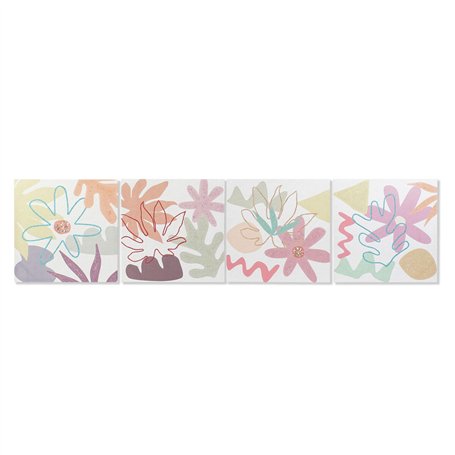 Toile DKD Home Decor Fleurs (60 x 1