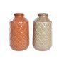 Vase DKD Home Decor Porcelaine Orange Vert (20 x 20 x 35 cm) (2 Unités)