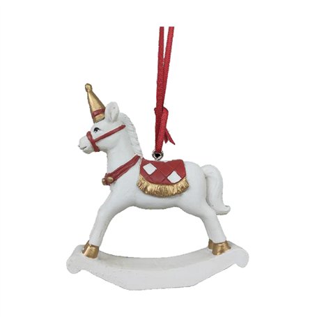 Décorations de Noël DKD Home Decor Cheval Résine (14 x 3