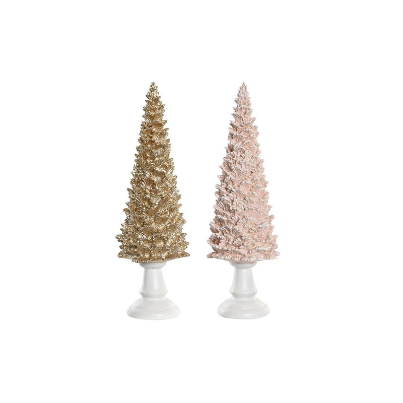 Décorations de Noël DKD Home Decor Arbre Résine (10,5 x 10,5 x 32 cm) (2 Unités)