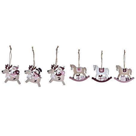 Ensemble Décorations de Noël DKD Home Decor Bois MDF (21 x 8