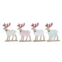 Décorations de Noël DKD Home Decor Polyester MDF Renne (23 x 5 x 16 cm) (4 Unités)