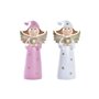 Décorations de Noël DKD Home Decor Porcelaine Ange (7 x 5 x 14 cm) (2 Unités)