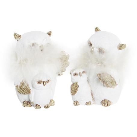 Décorations de Noël DKD Home Decor Hibou Résine (7