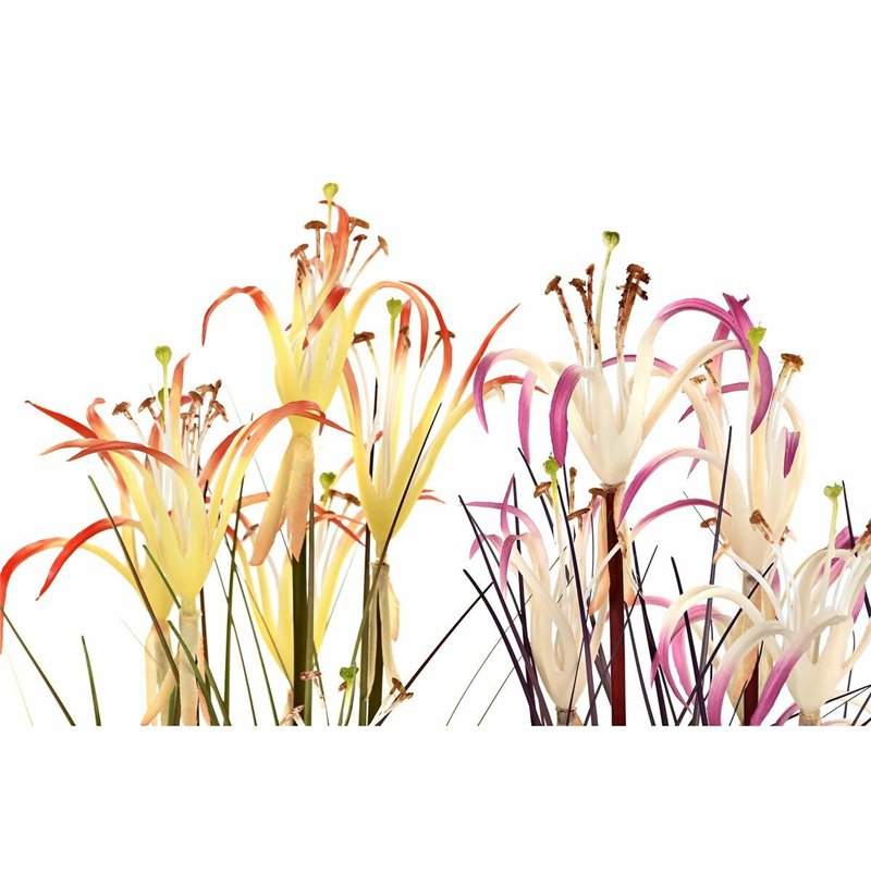 Image secondaire de Plante décorative DKD Home Decor Métal Orange Bordeaux PVC Lys (25 x 25 x 88 cm) (2 Unités)