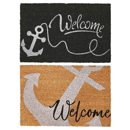 Paillasson DKD Home Decor Caoutchouc Multicouleur (60 x 40 x 1