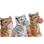 Figurine Décorative DKD Home Decor 13,5 x 11 x 15 cm Résine Chat (3 Unités)