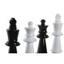 Figurine Décorative DKD Home Decor Noir Blanc Résine Pièces du jeu d'échec Moderne (11 x 11 x 27,5 cm) (4 Unités)