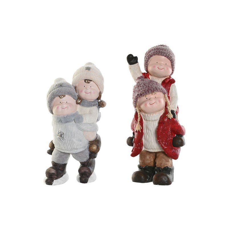 Décorations de Noël DKD Home Decor Multicouleur Enfants 18,5 x 22 x 51 cm (2 Unités)