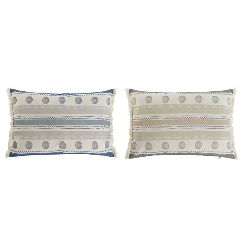 Coussin Home ESPRIT Bleu Beige 60 x 10 x 45 cm (2 Unités)