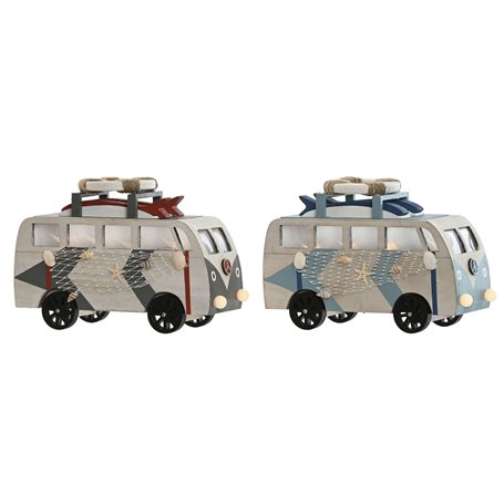 Figurine Décorative Home ESPRIT Bleu Blanc Terre cuite 22 x 7 x 14 cm (2 Unités)