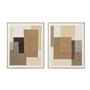 Cadre Home ESPRIT Marron Beige Abstrait Urbaine 80 x 4