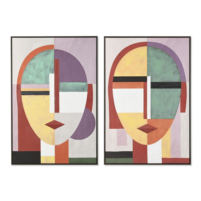 Cadre Home ESPRIT Abstrait Moderne (2 Unités)