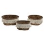 Set de basket Home ESPRIT Blanc Naturel Fibre naturelle Boho Usé (3 Pièces)