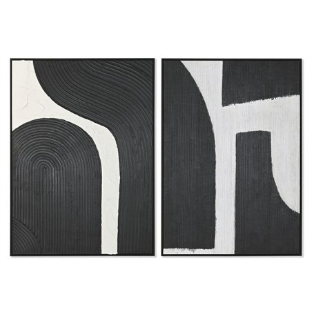 Cadre Home ESPRIT Blanc Noir Abstrait 103 x 4
