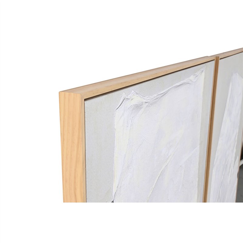 Image secondaire de Cadre Home ESPRIT Blanc Noir Beige Abstrait 103 x 4,3 x 143 cm (2 Unités)